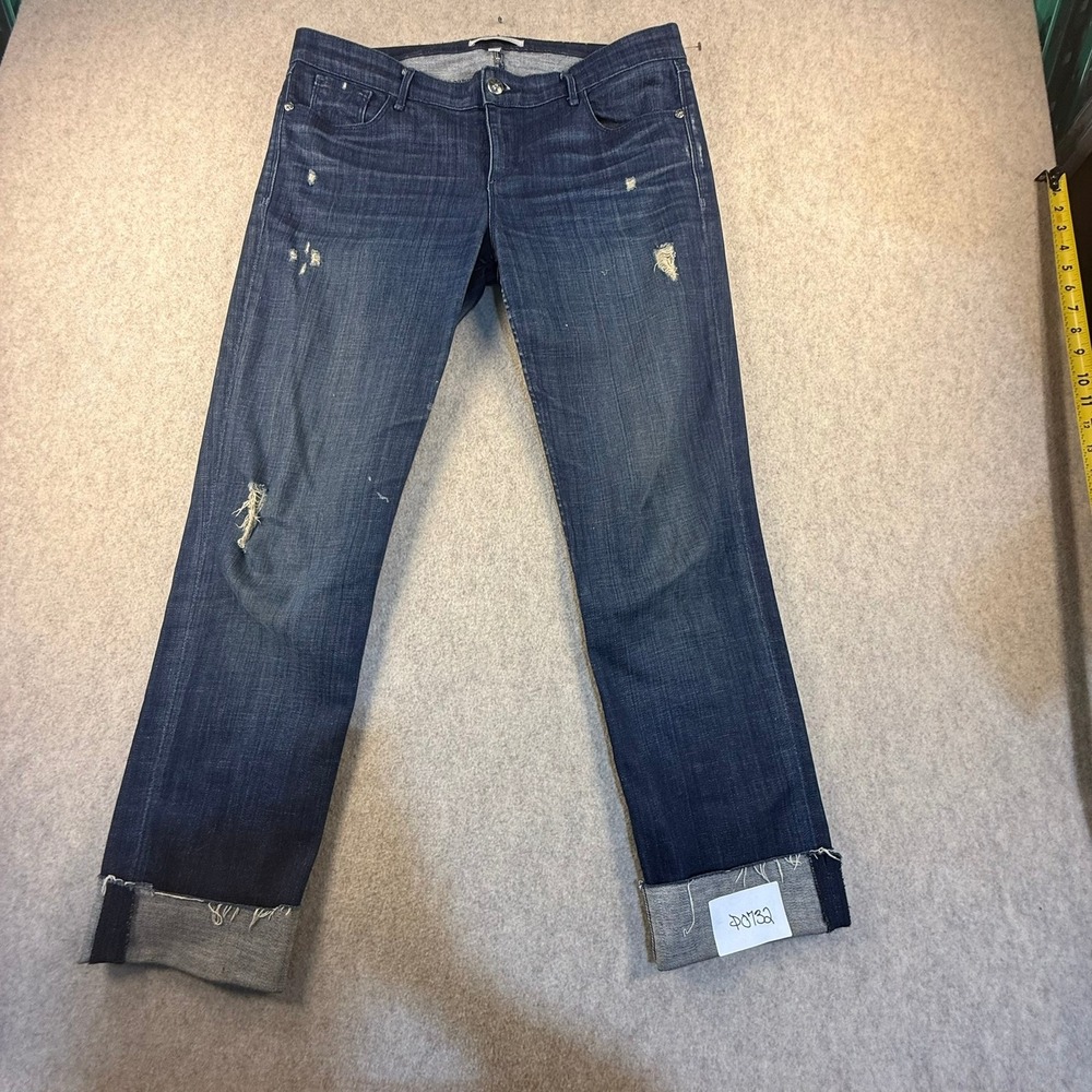 Habitual Alice Skinny Jeans‎ Womens 31 Dark Wash Distressed Low Rise Denim